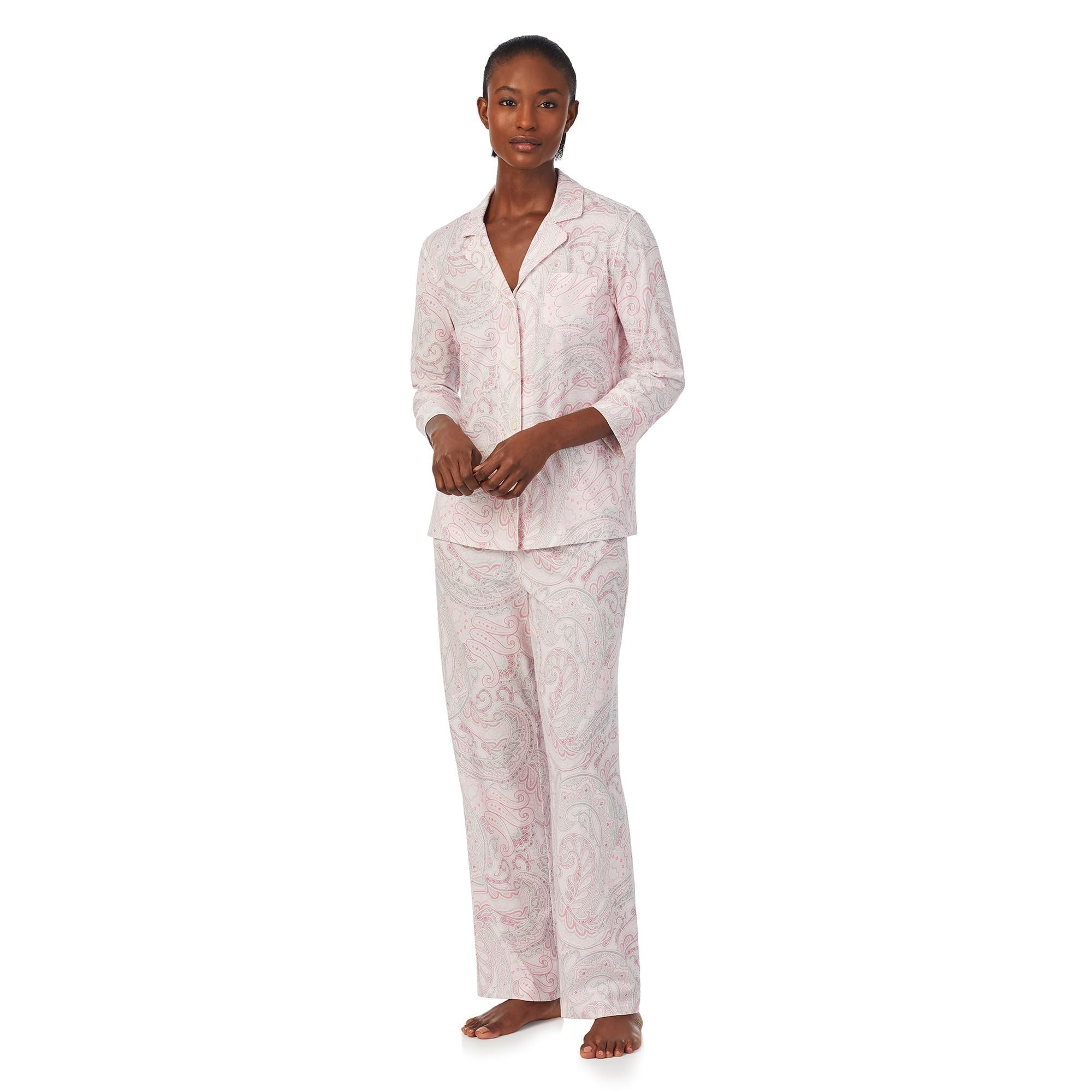 Women's Patterned Cotton Pajama Set