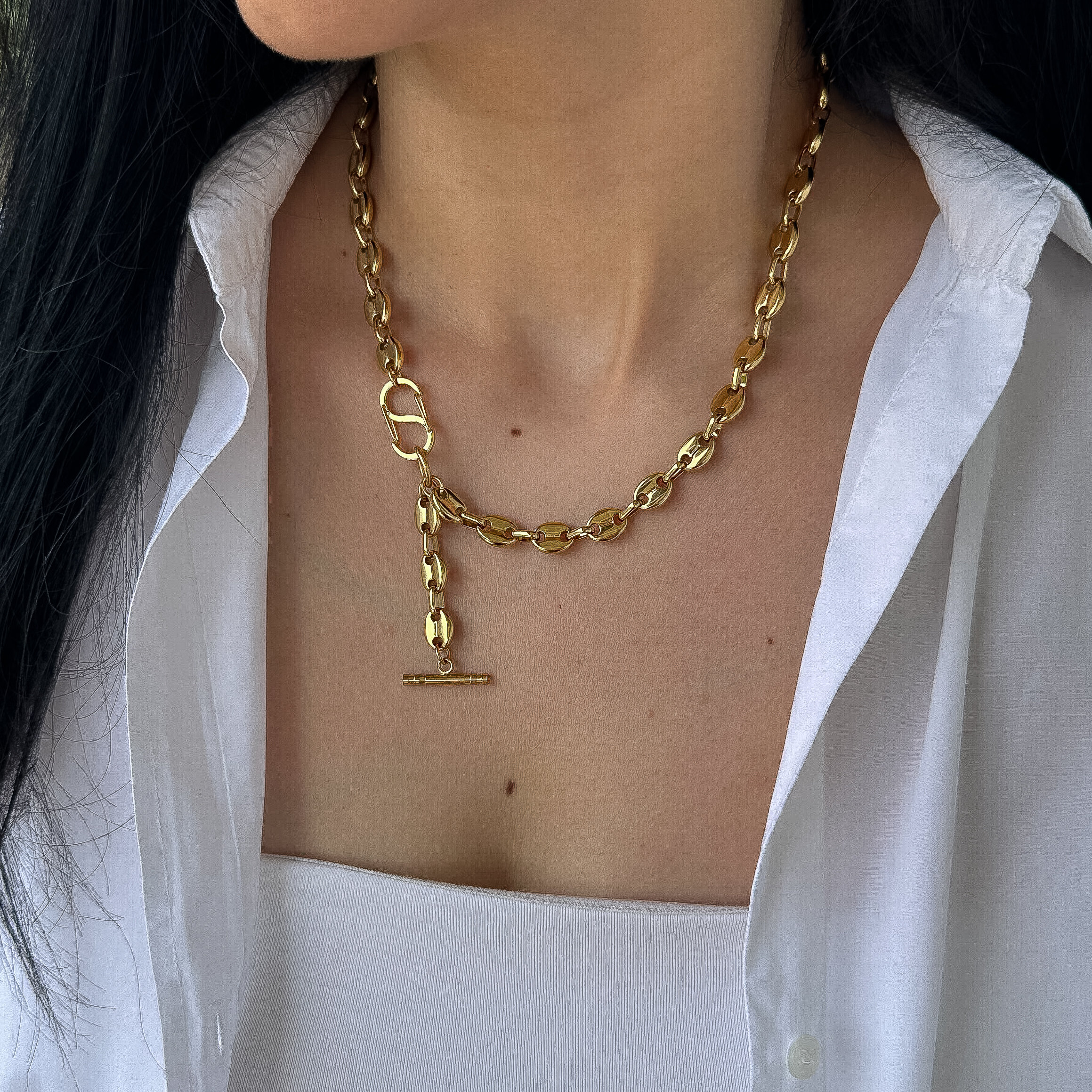 Gold necklaces