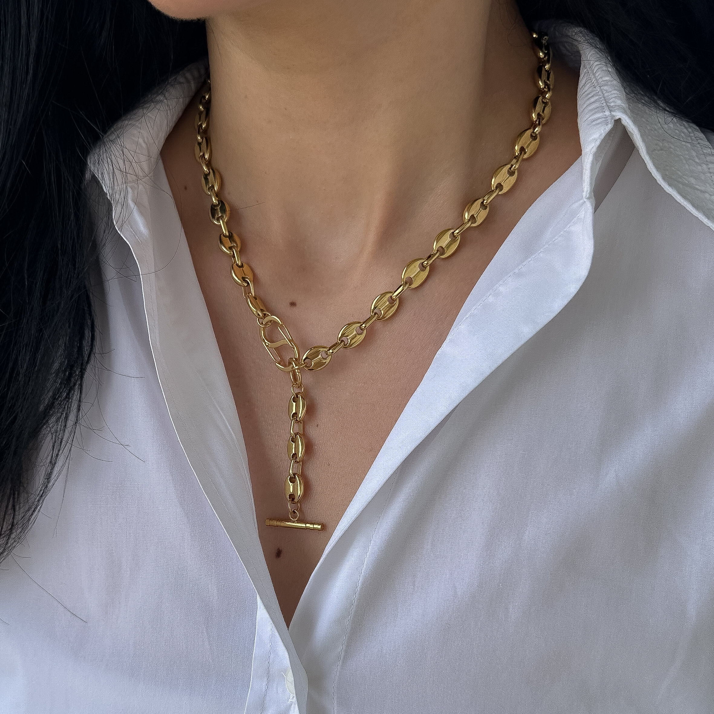 Gold necklace collection